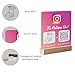 Pahdecor NFC Customized Qr Code Sign, Business Scanning Or Tap Sign Holder, Mini Social Media Instagram Google Signages, Personalized Table Wifi Sign Decor, Leave A Good Review Panel For Beauty Salon