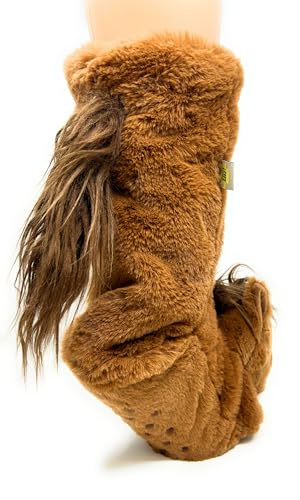 ooohyeah Kids’ Funny Fuzzy Animal Slipper Socks, Cute Soft Non-Slip Warm Socks for Girls & Boys, Size 1-53