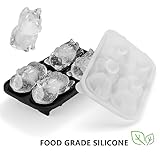 ACOOKEE French Bulldog Ice Cube Mold, Large Soccer Ball Ice Cube Tray for Whiskey,Cocktail,Bourbon, Cute Novelty French Bulldog Gifts for Decor, BPA Free