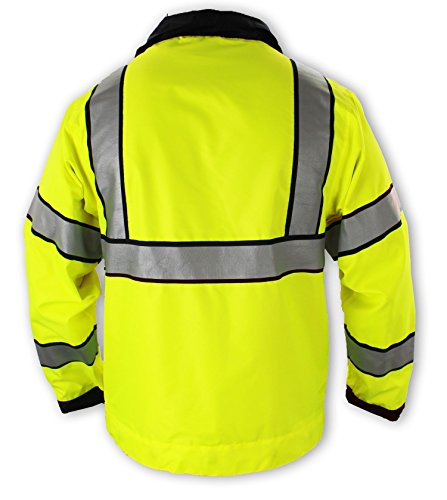 First Class 100% Nylon Oxford Reversible High Visible Long Raincoat3