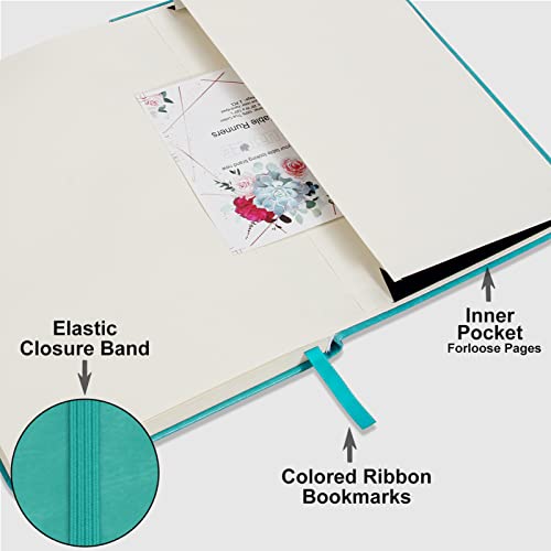 Daofary A5 Journal Notebook, Leather Ruled Notebooks 160 Pages Diary 100Gsm Thick Paper Writing Hardcover Notebook With Pocket For Work Men Woman 8.4 X 5.7 In #TOP2