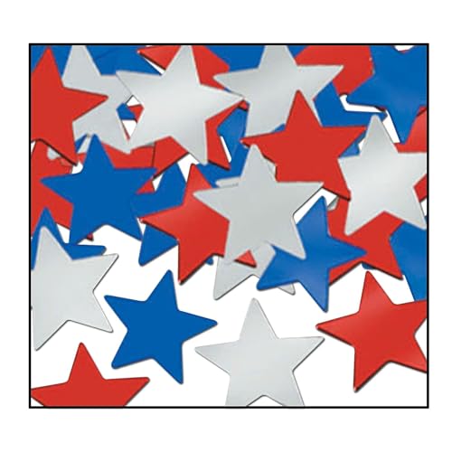 Fanci-Fetti Stars (red, silver, blue) Party Accessory  (1 count) (1 Oz/Pkg)