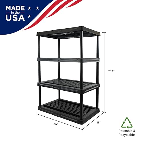 Black+Decker B+D 4-Tier Heavy Duty Ventilated Storage Shelf thumb #2
