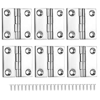 Robuste Scharniere für Boote, 316 Edelstahl, 5 x 5 cm, stabile Deckschranktürscharniere mit Schrauben (6 Stück)