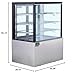 Nexel Global Industrial Refrigerated Cake Display Cabinet with Glass Windows, 12.7 Cu. Ft. Capacity, 3 Height Adjustable Shelves, 115V, 35-3/8