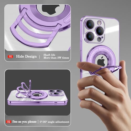 Coque iPhone 13 Pro Max transparente MagSafe avec anneau de support