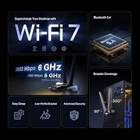 TP-Link Archer TBE400E WLAN-Karte für PC, Tri-Band BE6500 Wi-Fi 7 Bluetooth 5.4 PCIe Adapter, WPA3, Low-Profile-Halterungen, nur für Windows 11 (64-Bit) – Ansicht 4
