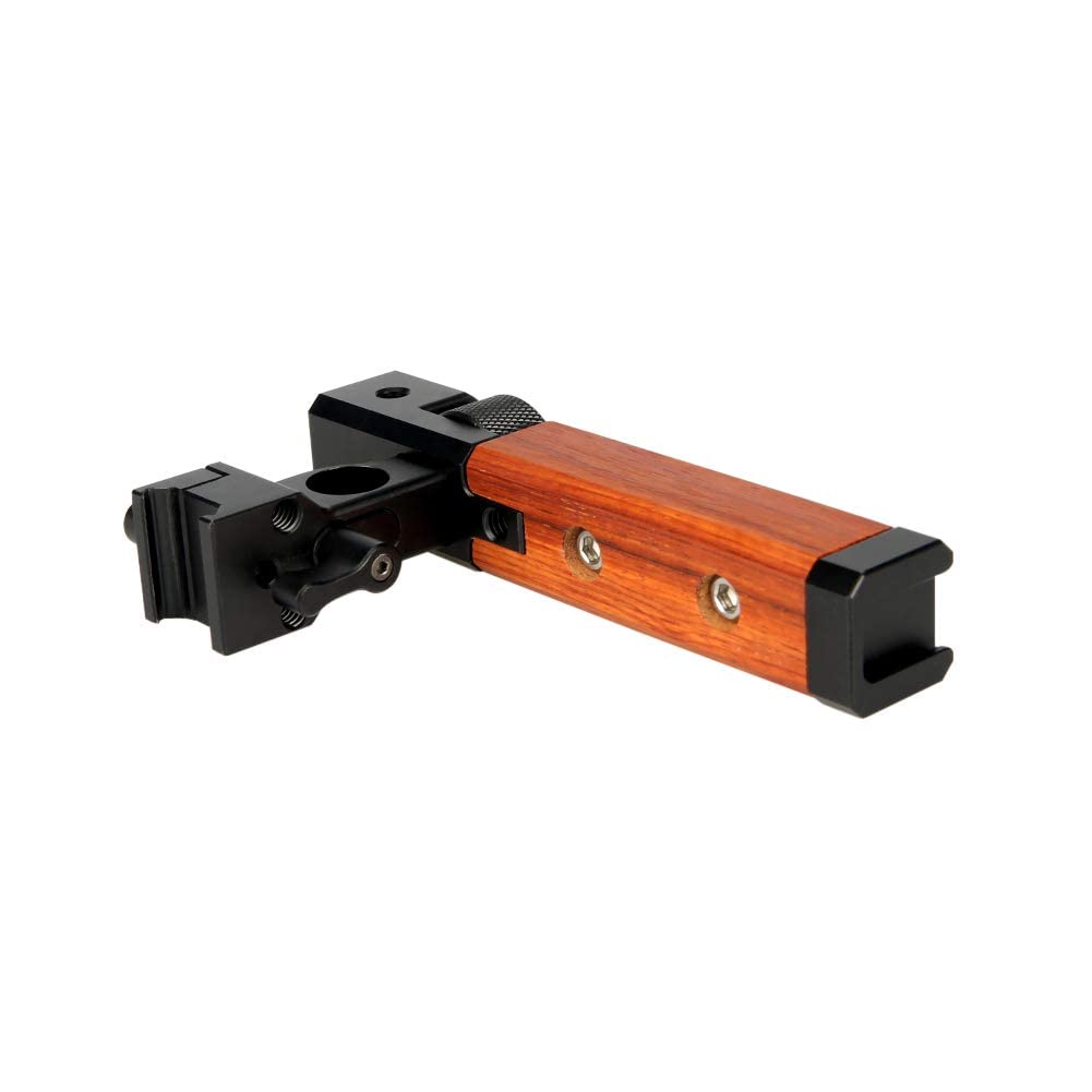 NICEYRIG Camera Maniglia di NATO con 15mm Morsetto Asta Cold Shoe con Foro di Posizionamento per Standard per Fotocamere Gabbie