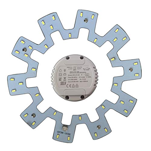 Preisvergleich Produktbild LED Modul - Umbau Set (dimmbar / nicht dimmbar) für Deckenleuchte Ringlampe Deckenleuchte Rundlampe Röhrenlampe (warmweiß / tageslichtweiß)) (18 Watt, warmweiß, dimmbar)