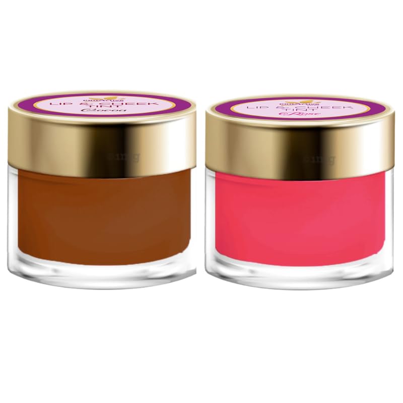 Proactive Herbs Lip & Cheek Tint | Natural Matte Finish for Long-Lasting | Rose, Carrotseed & Beetroot Extract | Multi-Use Lip and Blush Tint for All SkinTones | Multi-Use Lip and Blush Tint for All Skin Tones | (Pack of 2)