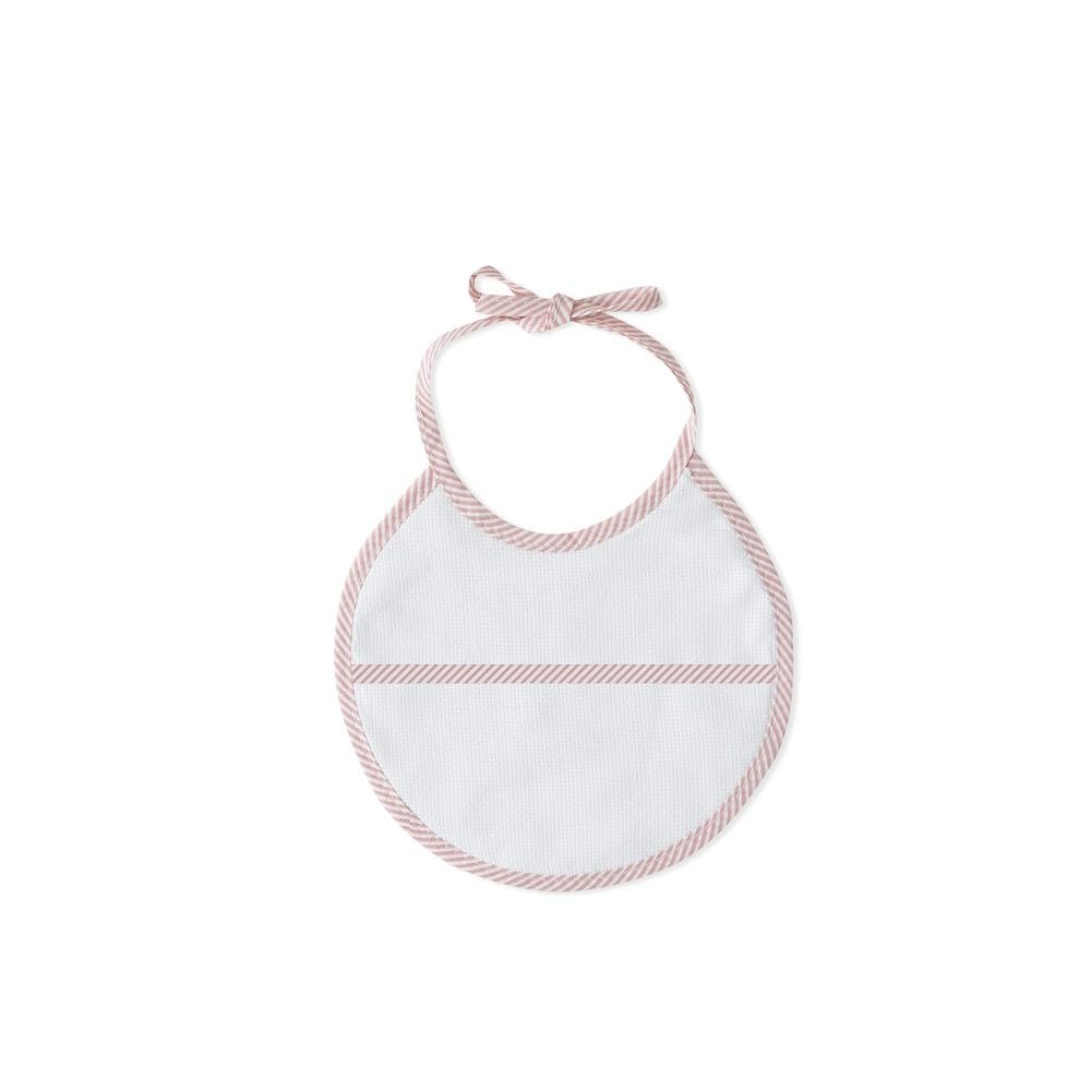 Interbaby - Capa de Baño Bebe Rosa + Babero | Toalla Bebe con Capucha 100% Algodón, 100x100cm, Unisex | Suave, Cómoda, Ideal Recién Nacidos, Bebes y Niños Pequeños | Diseño Punto de Cruz Liso