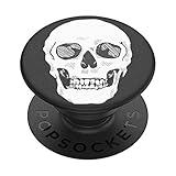 PopSockets PopGrip: Phone Grip and Phone Stand, Collapsible, Swappable Top, Shaky Bones White