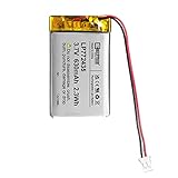 Certificado UN38.3. Voltaje: 3,7 V; Capacidad típica: 630 mAh, capacidad mínima: 560 mAh; Peso: aproximadamente 12,6 g; Tamaño: 8 x 25,5 x 37 mm (ancho x largo x alto)