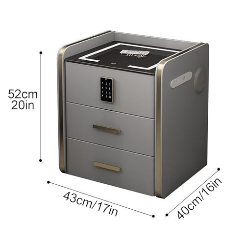Table de chevet intelligente avec haut-parleur Bluetooth, lumières LED et ports USB - 3