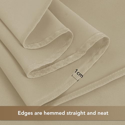 Image of sancua Small Square Tablecloths, Natural Table Cloth, 36x36 Inch | For Square or Round Tables, Washable Polyester Fabric Cover, For Nightstand End Bedside Tables