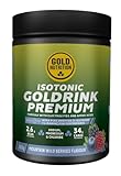 GoldNutrition Goldrink Premium | Bebida deportiva Isotónica en polvo | Con GLUTAPEP, electrolitos y aminoácidos | 600g (Frutas del bosque)