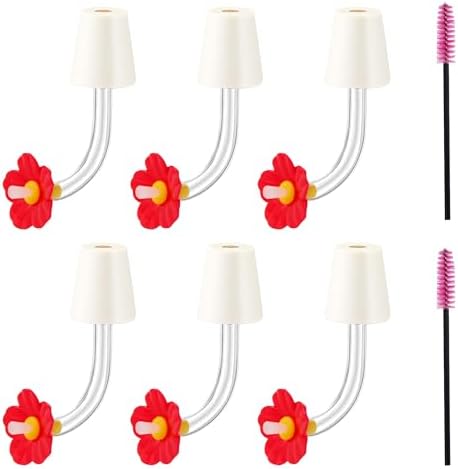 Wine Bottle Bird Feeder – Why These 5 Will Transform Your Garden 6 VISVWB Hummingbird Feeder Parts with Brush - Universal Bottle Adapter for Wine/Water/Sports Bottles, Lightweight Leakproof Hummingbird Feeder Replacement Parts (Red, 6-Pack)