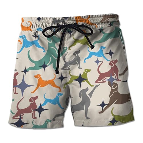 V-DECORPARKS Labrador Mens Swim Trunks - Dog Hunting Swimming Trunk for Men - Drawstring Beach Shorts, Mens Swim Shorts 4