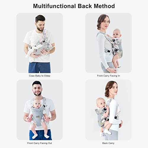 Iulonee Baby Carrier, Embrace Cozy 4-In-1 Infant Carrier Ergonomic Adjustable Holder Portable Convertible Front And Back Backpack Carry For Infants Toddlers Babies Girl And Boy 7-45 Pounds thumb #3