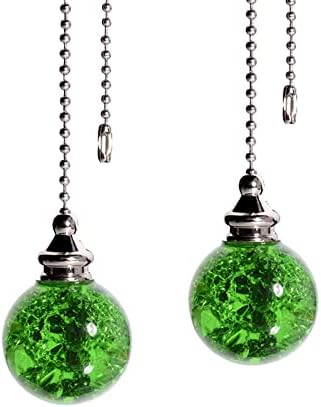 IFNOW Ceiling Fan Pull Chain Set - 2 Pack Beaded Ball Chain With Light - View #3
