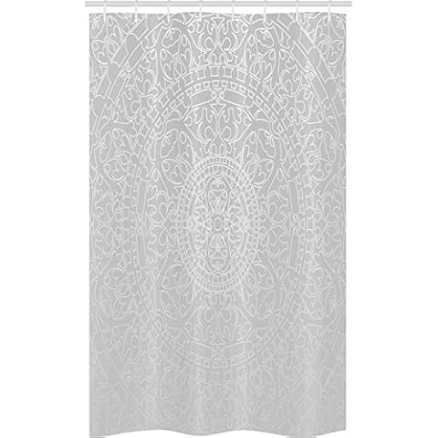 ABAKUHAUS Rideau de Douche Gris et Blanc Cover
