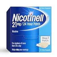 Nicotinell Nicotine Patch, Quit Smoking Aid Step 1, 24 Hour Patch, 21 mg, Pack of 7