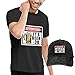 Produktbild LYZBB Herren Kurzarmshirt Attention Beer 30 Warning Decal Adult Round Neck Short Sleeve T-Shirts Black and Adjustable Cowboy Hat