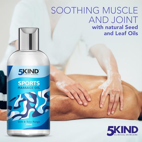 5Kind Sports Massage Oil for Muscle Pain Relief 250ml - Lavender Body Massage Oils for Massage Therapy - Body Massage Oil for Improved Recovery and Deep Tissue Massage - Profesional Muscle Massage Oil - Image 3