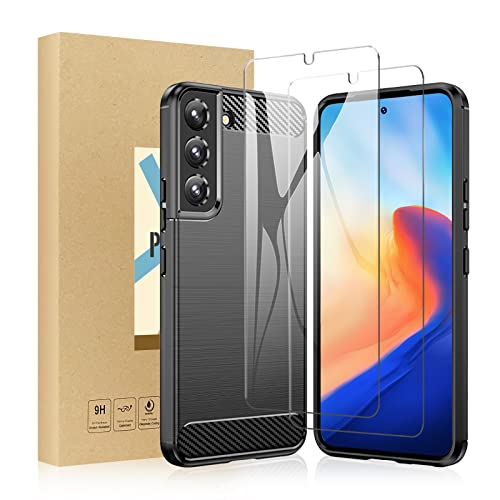 SCL Film de protection d'écran et étui compatibles avec Samsung Galaxy S23 Coque et protection d'écran Samsung S23, lot de 2 protecteurs d'écran et 1 coque...