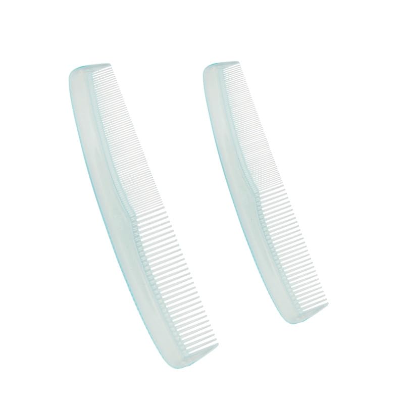 LILY Transparent Hair Comb Pack of 2 | Wide Tooth Comb for Curly Hair | Handmade Set | Hair Combs for Women | Dressing Comb | Wide Tooth Comb for Detangling | Non Static Hair Comb