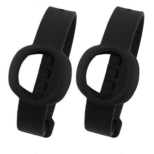 Ruilogod Caoutchouc de rechange Bracelet Montre bracelet Bracelet Band 2 pièces noir pour Jawbone en mouvement