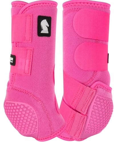 Classic Equine Flexion by Legacy2 Support Boots, Front (Hot Pink, Medium)