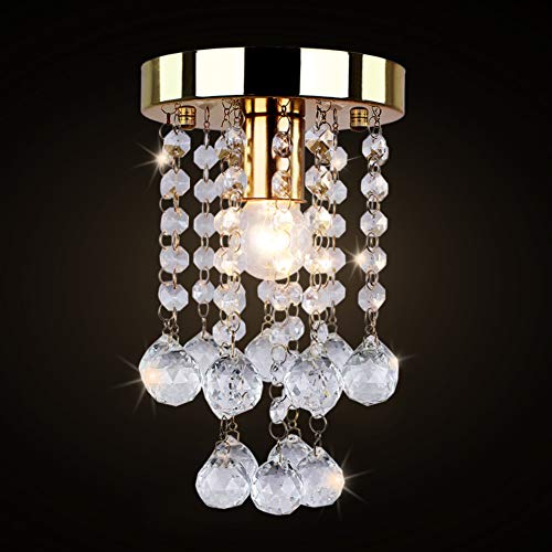 Modern Mini Crystal Chandelier Crystal Ball Fixture Ceiling Light Flush Mount Light