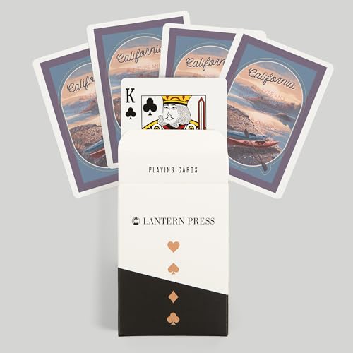 Lantern Press California Glassy Sunrise Baraja Póker 52 cartas miniatura 6