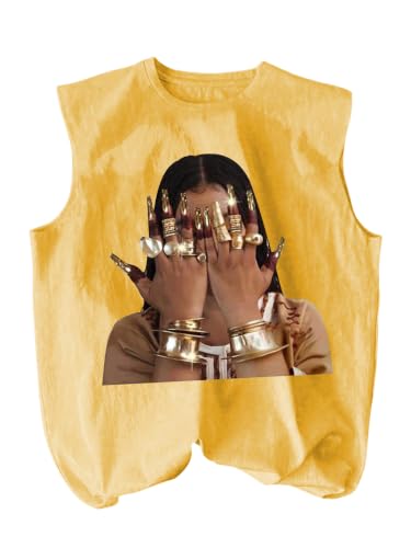 Image of RoseSeek Summer Retro Graphic Tank Top Hippop Streetwear Y2K Tees