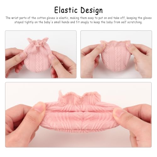 Image of BQUBO Newborn Receiving Blanket Hat Mittens Set for Baby, Unisex Baby Boys Girls Essentials, Newborn Registry Must Haves, Stroller Crib Shower Gifts