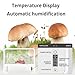 Crownow Mushroom Grow Tent with Automatically Adjusts Humidity,Indoor Mushroom Grow Box with Grow Light,Smart Monotub Mushroom Growing Kit with Temperature Display,Still Air Box for Mushroom Growers