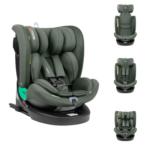 Kikka boo Kindersitz i-Reverse i-Size (40-150cm) Isofix 360-Drehung 5-Punkt-Gurt grün