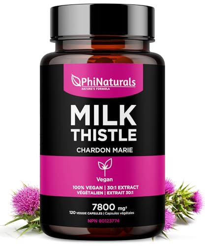 PhiNaturals Milk Thistle Supplement - 7800 mg Seed Equivalent 60 servings - 130 mg of 30:1 Silymarin Extract per 120 Capsules - Liver Health, Support Detox and Cleanse - Chardon Marie Pour Le Foie - Image 3