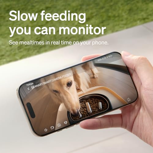 PETLIBRO Automatic Dog Feeder with Camera, Auto Cat Food Dispenser Slow Feeders Dogs Bowl, 1080P HD Video with Night Vision, 5G WiFi with 2-Way Audio, Stainless Steel Slow Food Tray for Small Dogs - Image 4