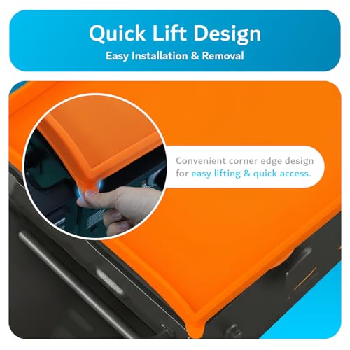 Image of TUDIA 36 inch Silicone Griddle Mat for Blackstone 36 Inch Grill - Heavy Duty Rust-Resistant Food-Grade Surface & Full Edge Protection - Griddle Cover Compatible with Blackstone Omnivore (Orange, Update)