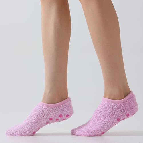 Image of 3Pairs Ankle Socks Low cut Pom Pom Fluffy Fuzzy Warm Winter Plush Slipper Socks For Women