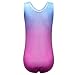 Leotard for Girls Gymnastics Sparkle Blue Purple Unitards Ballet Dancing Biketards Rainbow Clouds 7-8 Years