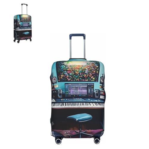 Luggage Cover Elastic Suitcase Cover Protector music studio Luggage Covers Travel Suitcase Covers Carry On Luggage Sleeve Suitcase Baggage Sleeve for Adult Travel