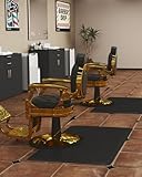 Artist hand 3 ft. x 4 ft. Barber Chair Mat Anti-Fatigue Salon & Barber Comfort & Support Mat - Non-Slip, Durable - Black Rectangle 1/2 in. Thick