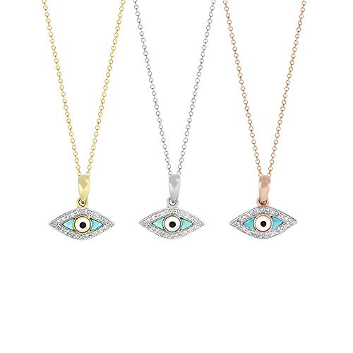 Amazon.com: Turquoise Evil Eye Necklace 