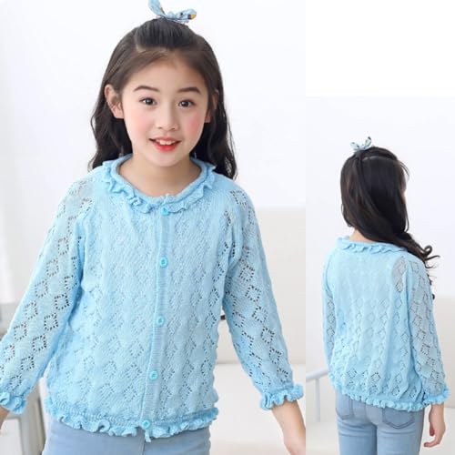 Girls Lace Knit Cardigan Button Up Knit Mesh Ruffle Uniform Sweater Toddler Baby Knitted Cardigan Sweater Jacket Outerwear2