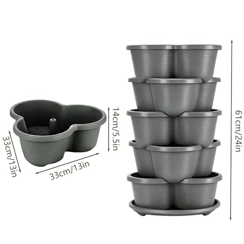 Jardinière verticale ergonomique et empilable à 5 niveaux - 6