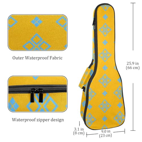 JRHEJTHH Housse durable pour ukulélé étanche avec épaules réglables pour 53,3 cm, 58,4 cm, 61 cm, rembourrage épais, motif éléments orientaux, jaune, Multicolore., 25.9x9x3.1in/66x23x8cm, Moderne - Les Beatles, Paul McCartney, John Lennon, RIngo Starr, George Harrison JRHEJTHH Housse durable pour ukulélé étanche avec épaules réglables pour 53,3 cm, 58,4 cm, 61 cm, rembourrage épais, motif éléments orientaux, jaune, Multicolore., 25.9x9x3.1in/66x23x8cm, Moderne – Image 5