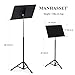 Manhasset Voyager Portable Music Stand For Sheet Music - Quick Assembly Folding Stand with Retractable Legs
